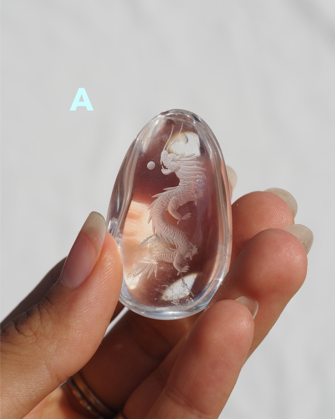 Dragon Engraved Clear Quartz