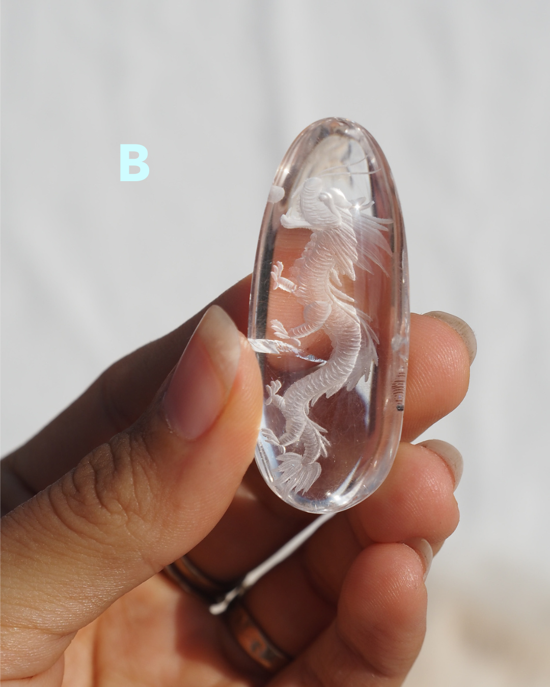 Dragon Engraved Clear Quartz