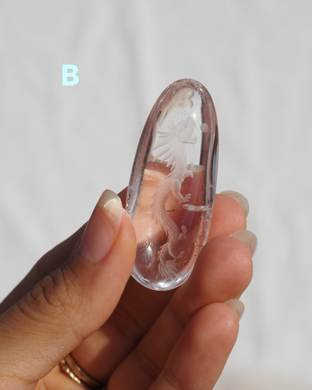 Dragon Engraved Clear Quartz