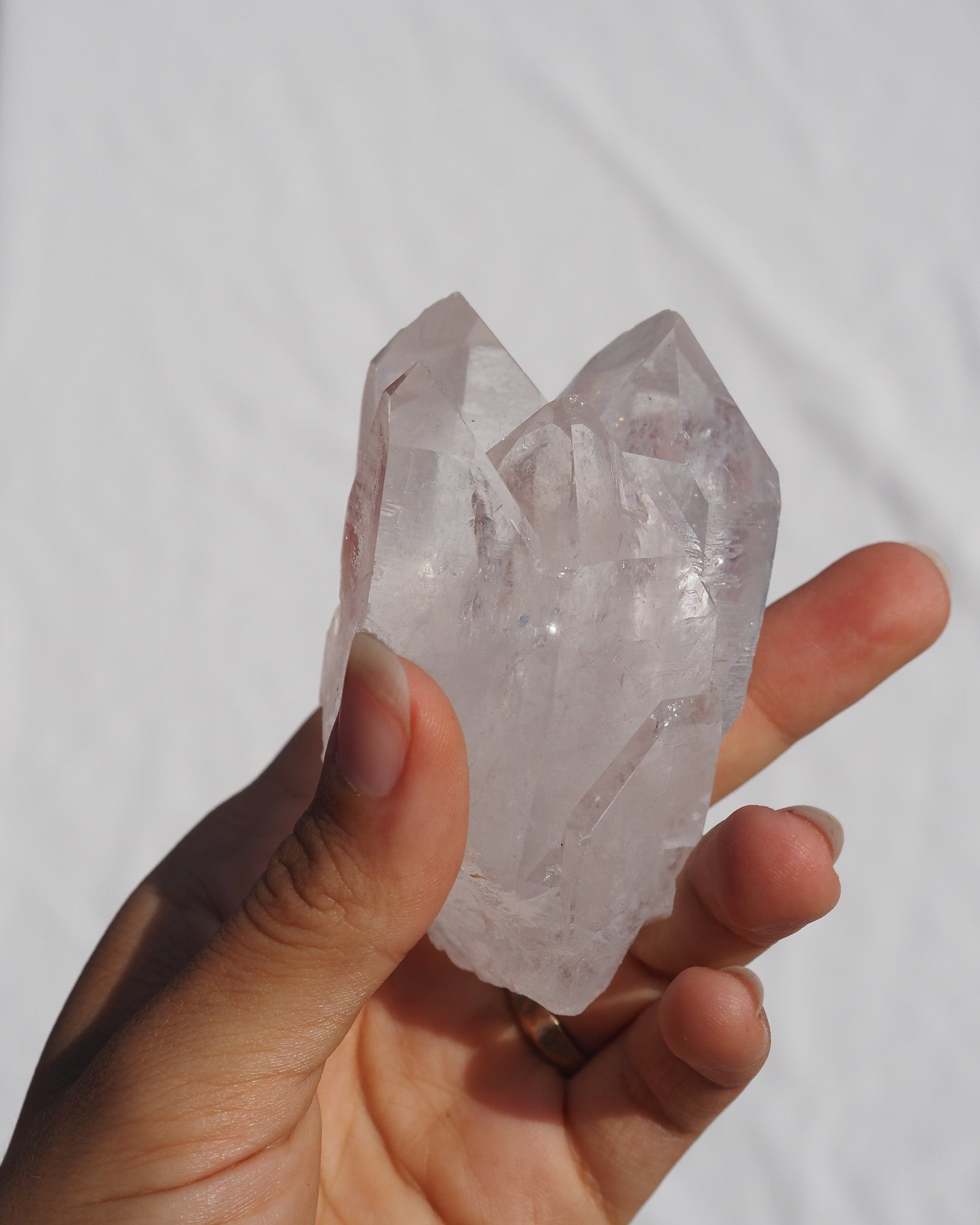 Rainbow Filled 4 Point Quartz Family