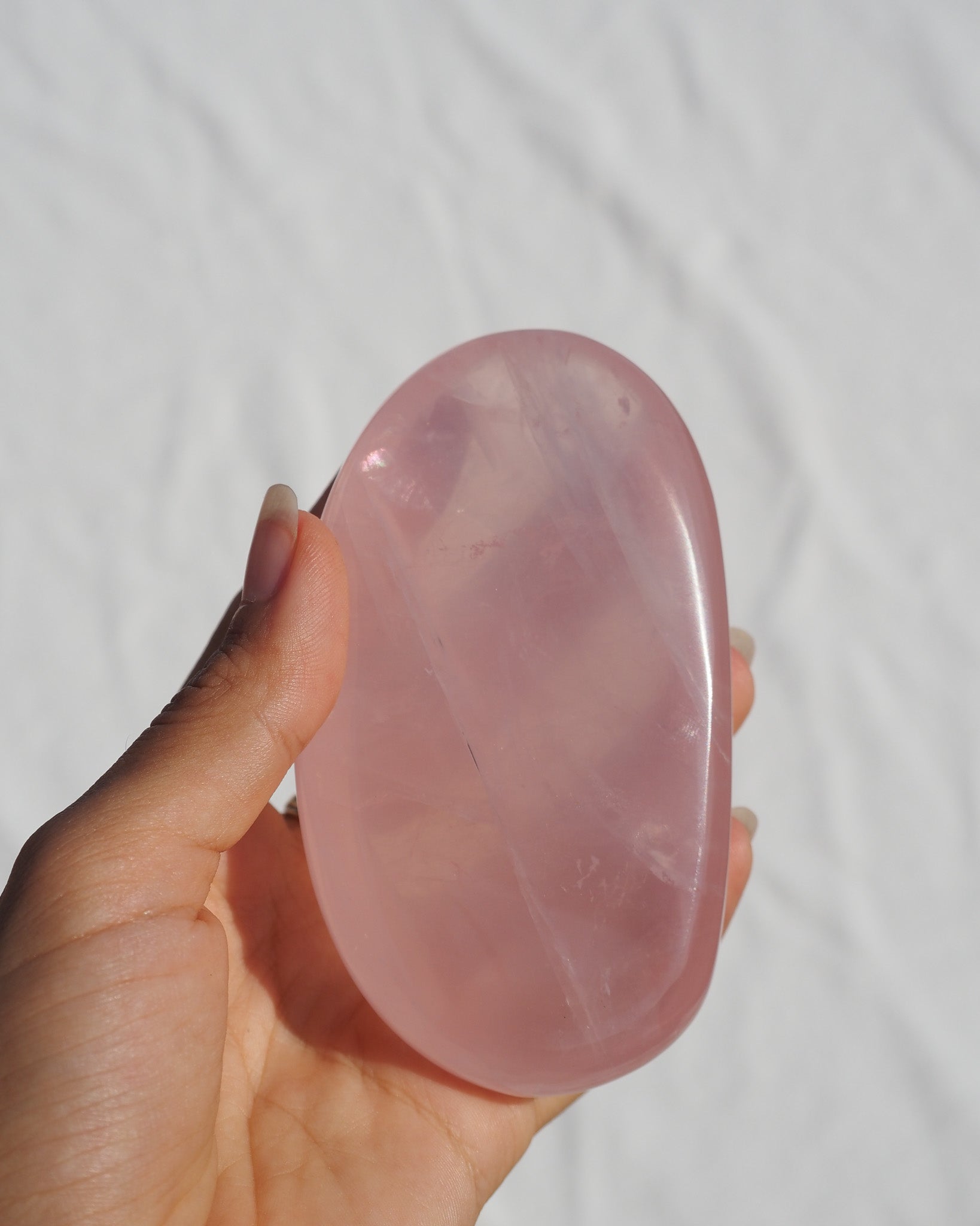 Large Rose Quartz Palmstone