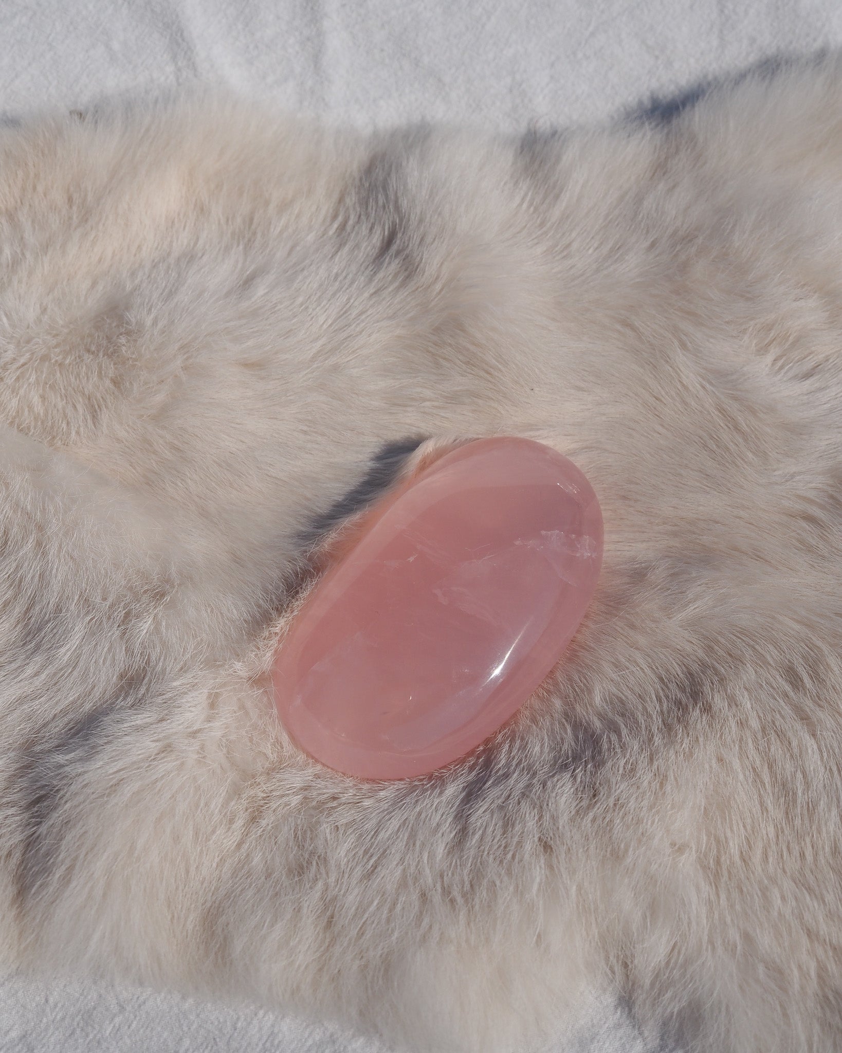 Large Rose Quartz Palmstone