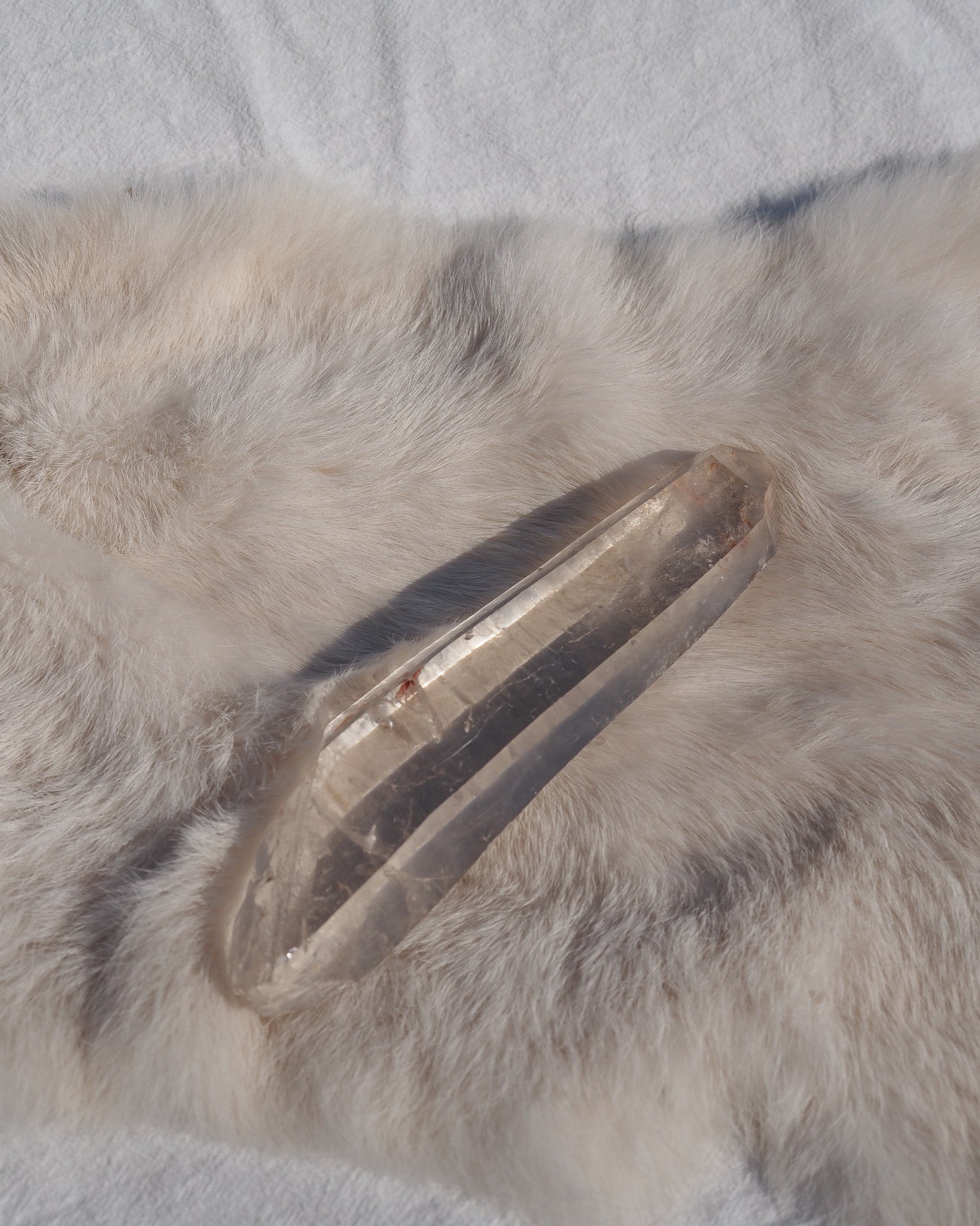Large Semi Polished Lemurian Quartz point