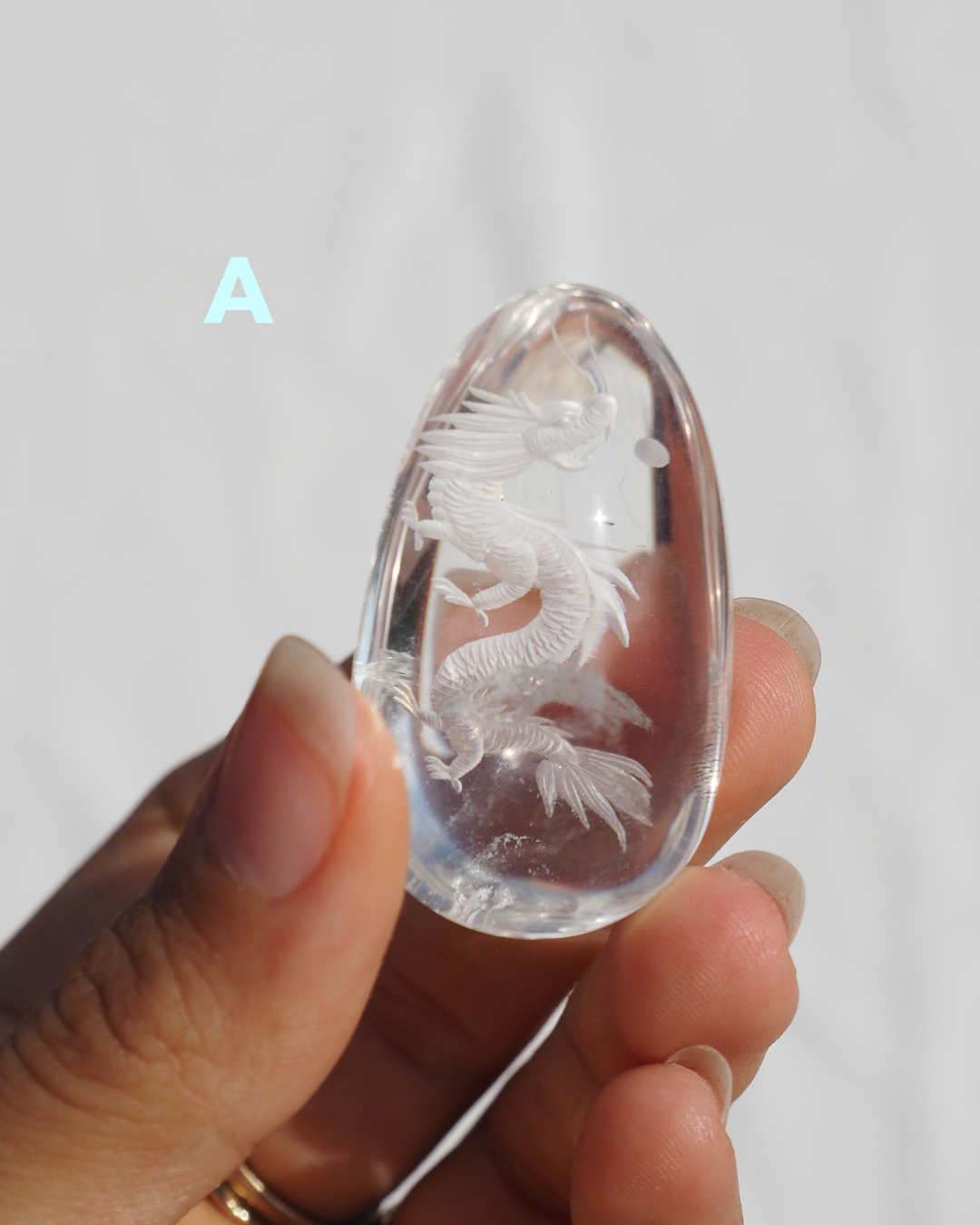 Dragon Engraved Clear Quartz