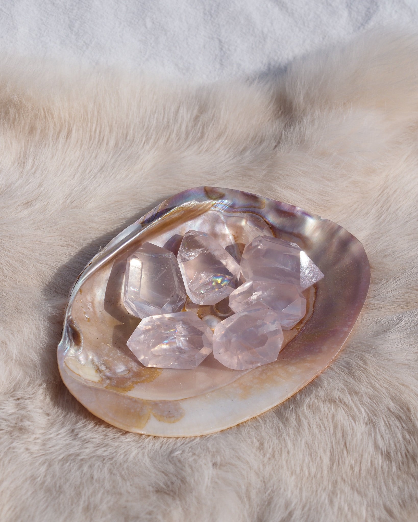 Rainbow Rose Quartz Freeform