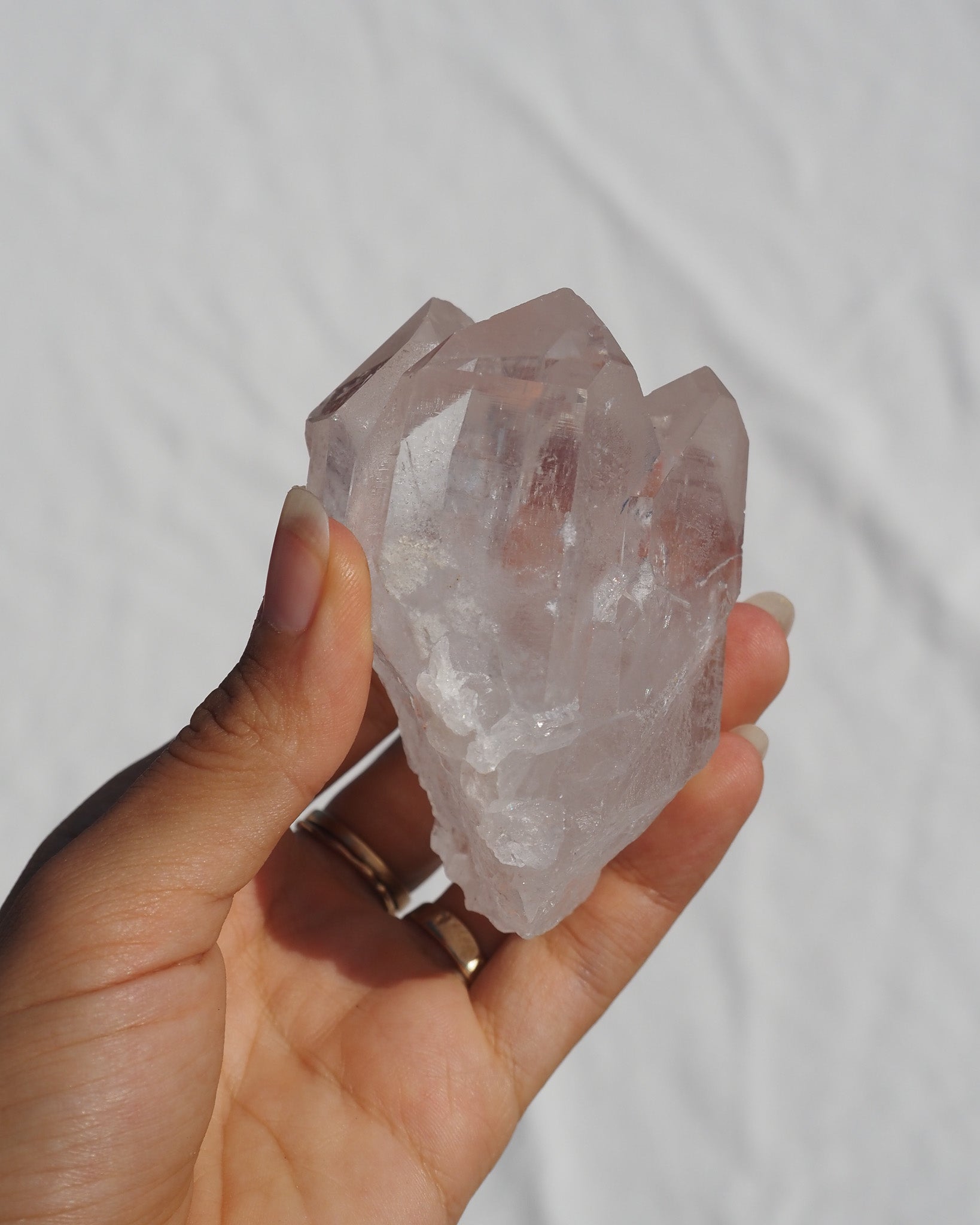 Rainbow Filled 4 Point Quartz Family