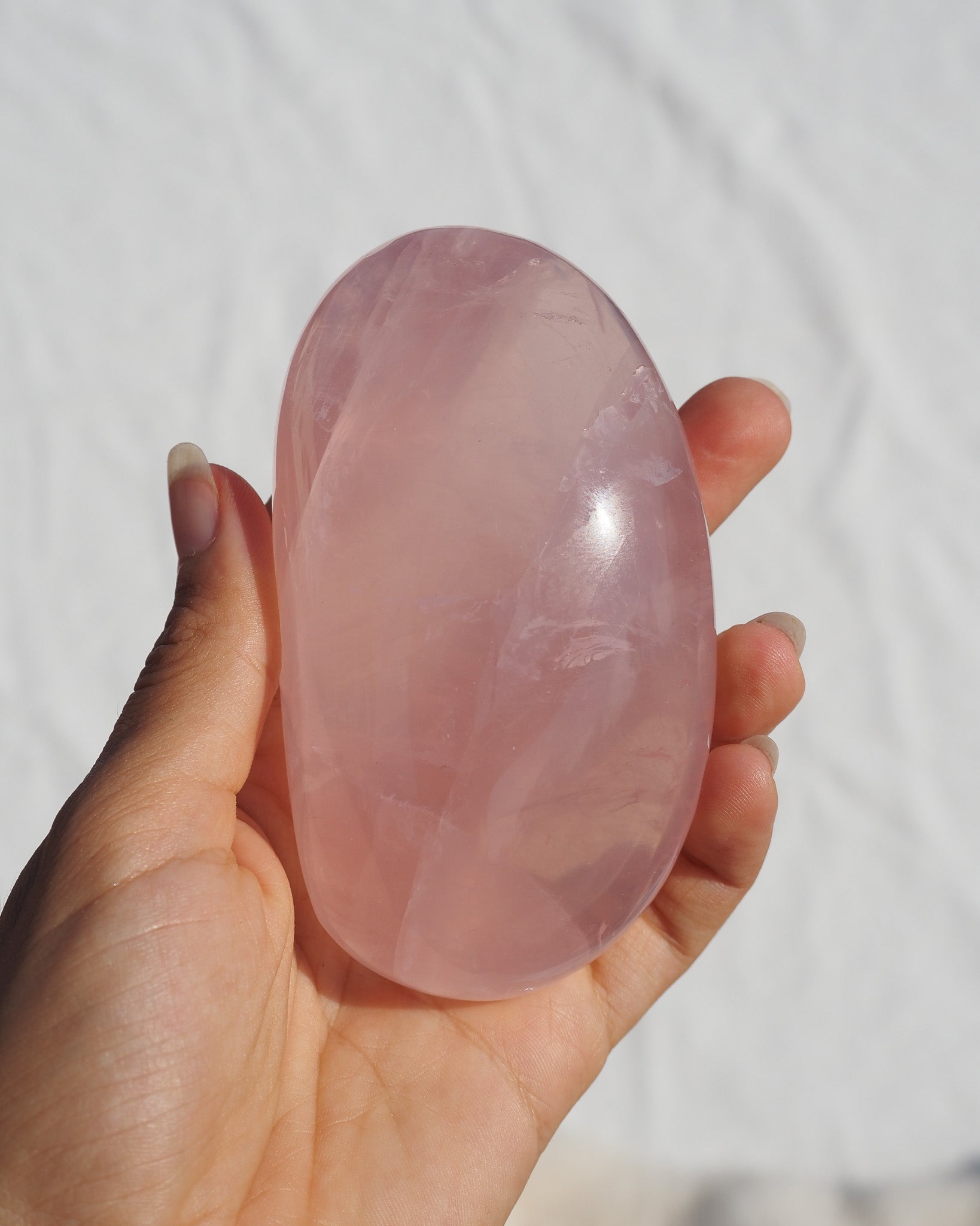 Large Rose Quartz Palmstone
