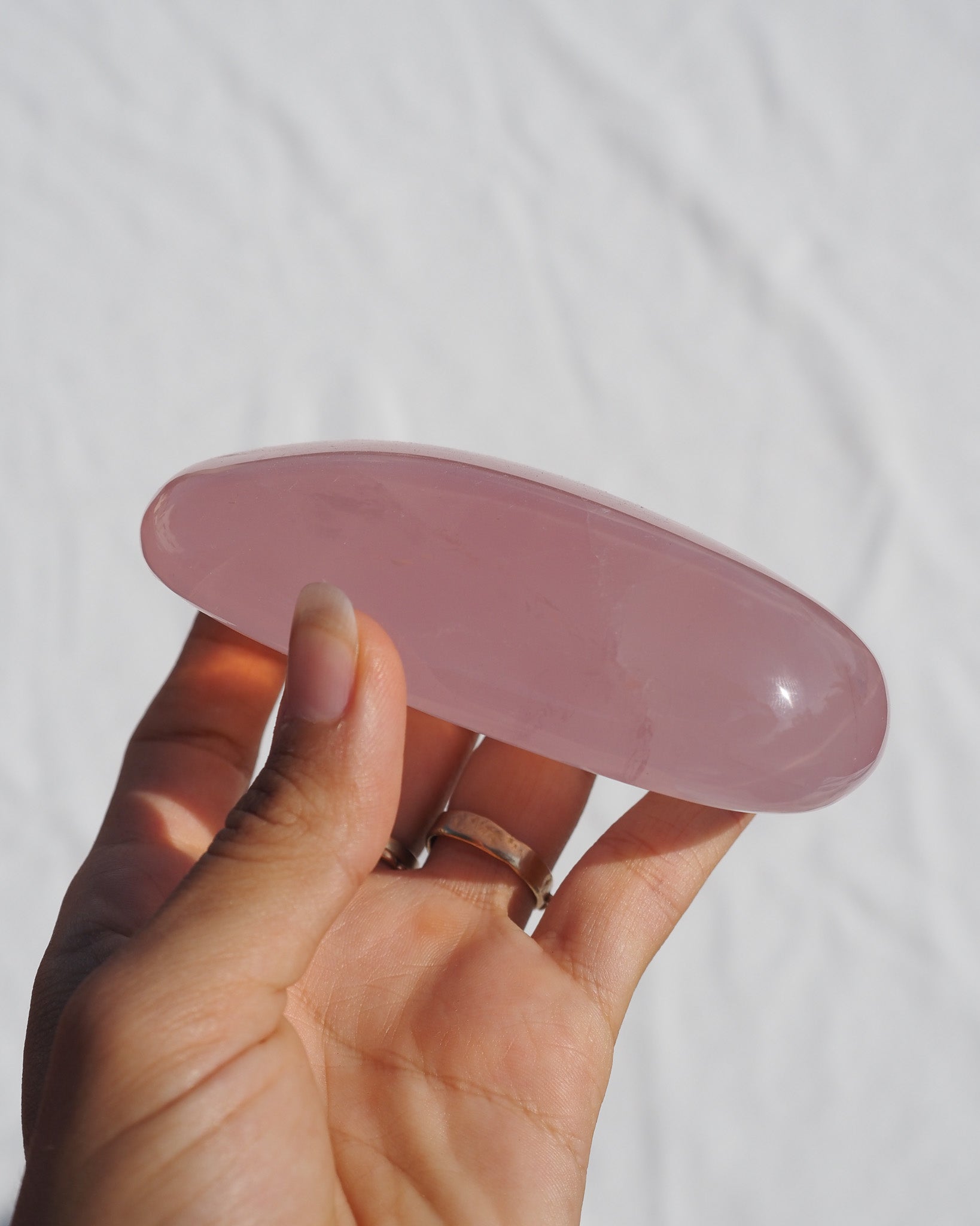 Large Rose Quartz Palmstone