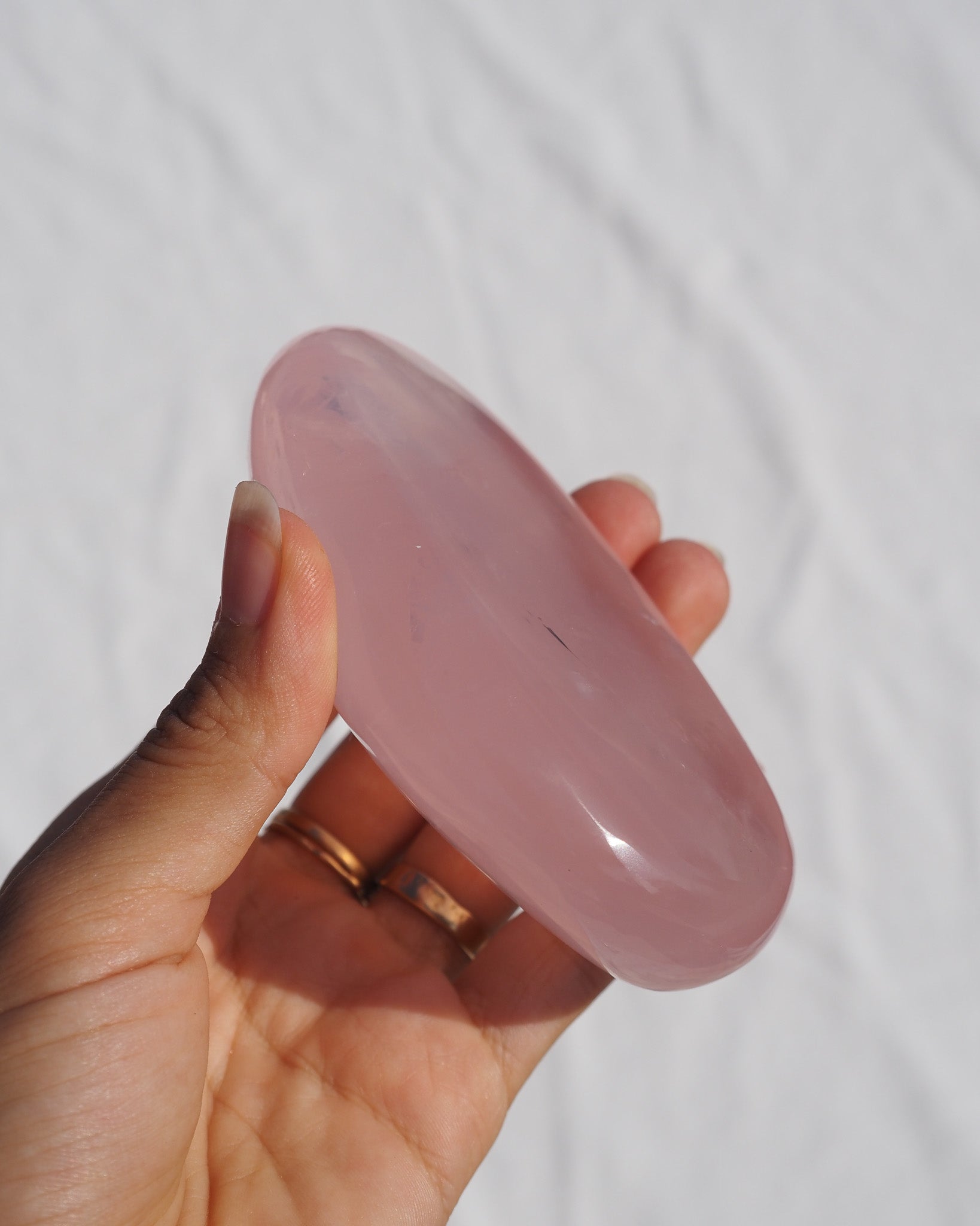 Large Rose Quartz Palmstone
