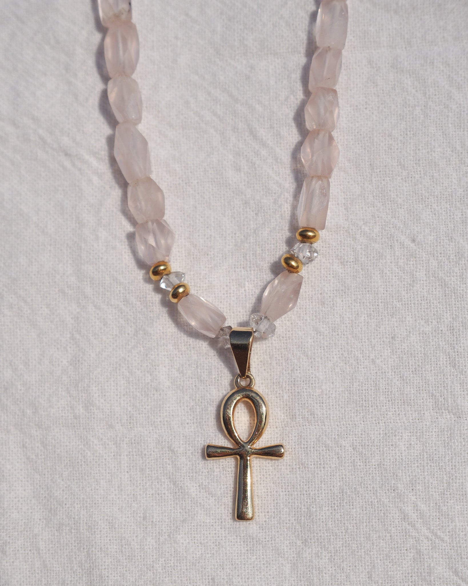 Rose Quartz Ankh