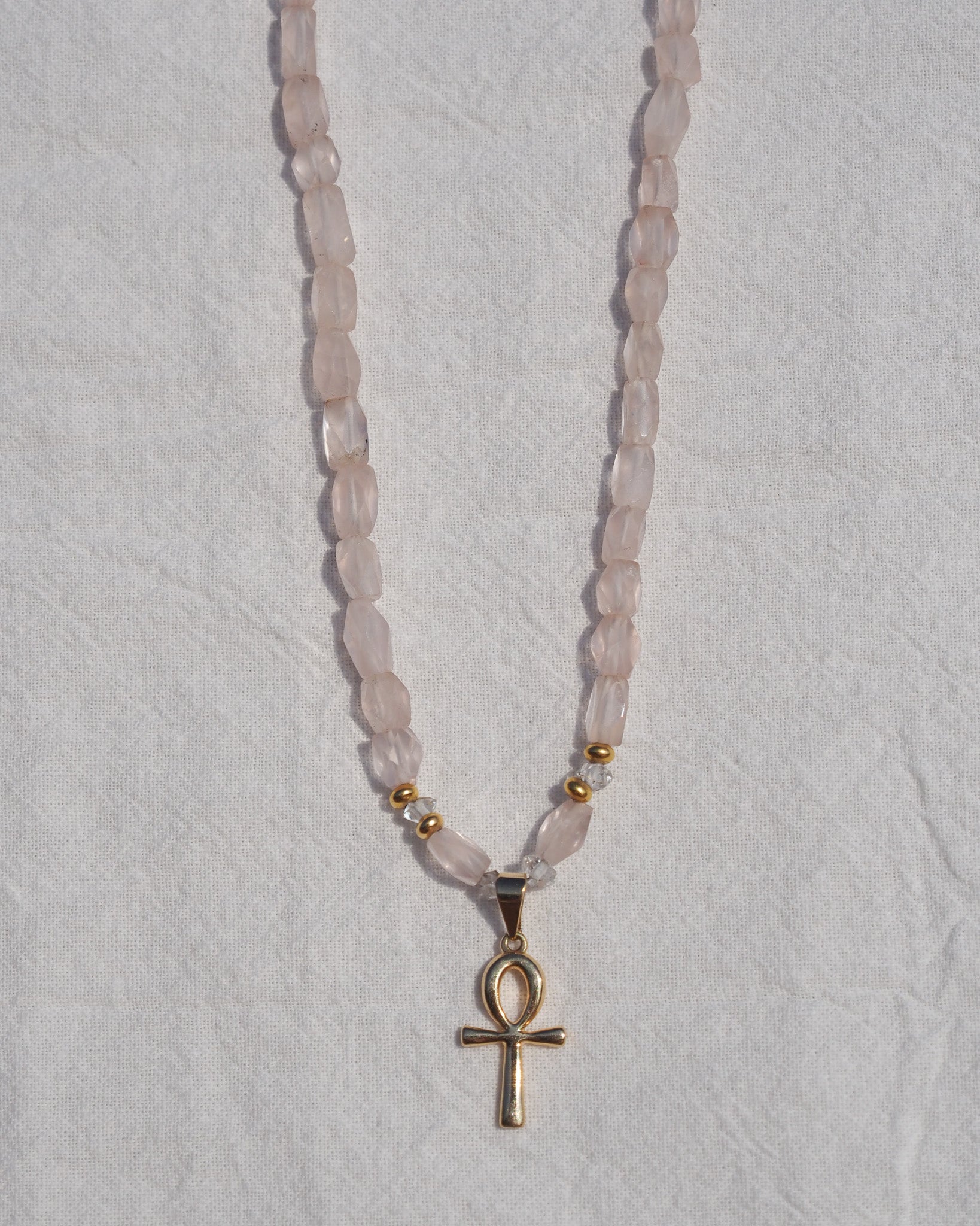 Rose Quartz Ankh