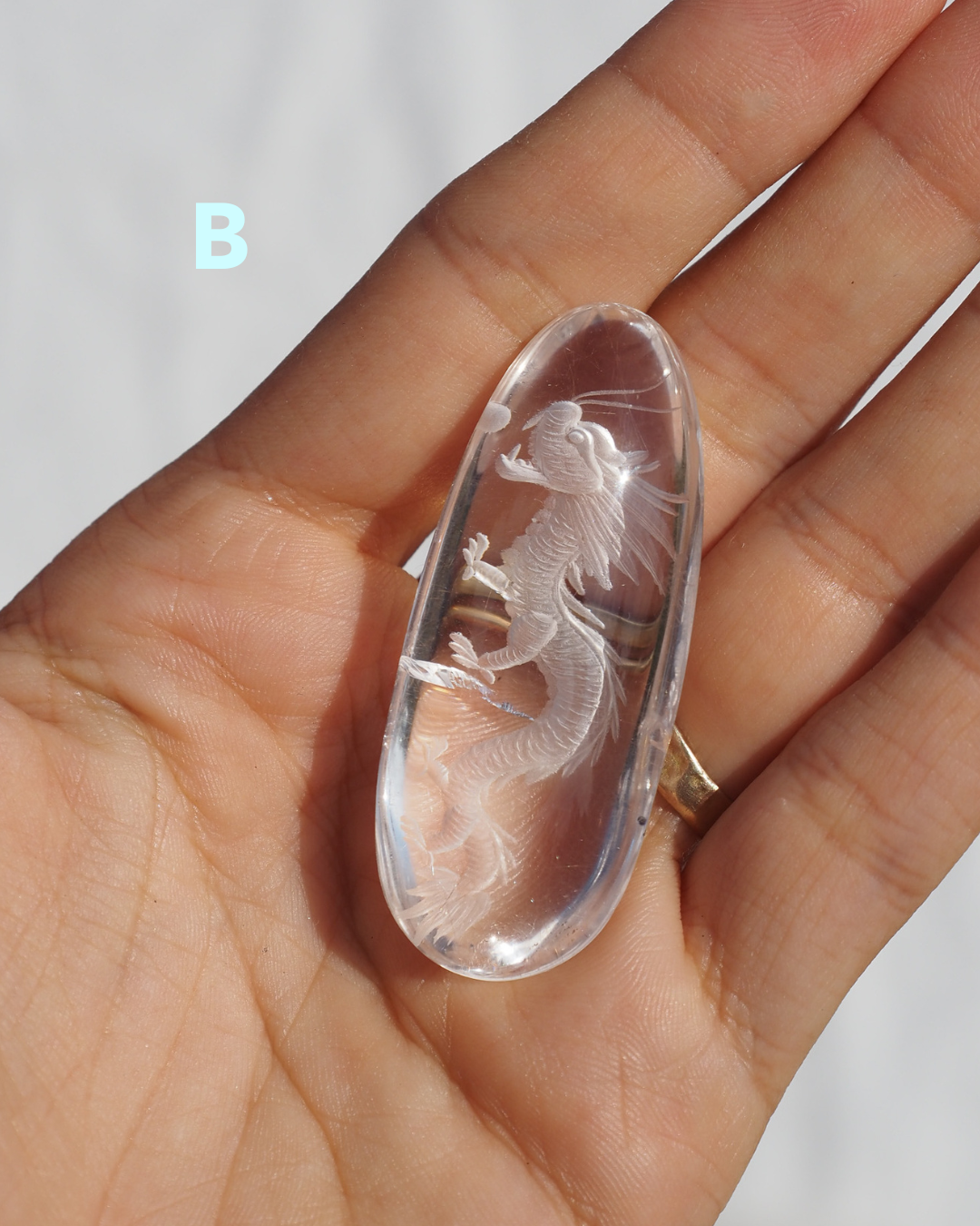 Dragon Engraved Clear Quartz